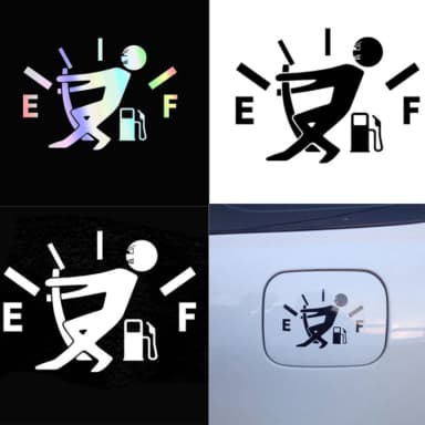 ⛽️ *Funny Fuel Meter Car Sticker – Must-Have for Car Lovers! 🚗*গাড়িতে তেল শেষ? চিন্তা নাই!