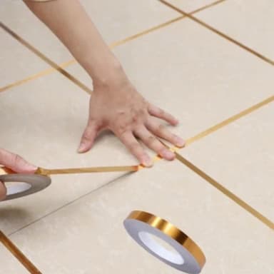 Tape Strip Joints Beauty Stickers Decals Home Decor 50 Meter Gold Self-Adhesive Stickers Waterproof Tile Wall Tile space Sealing