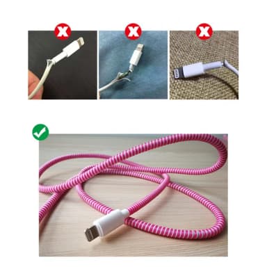 USB Charging Cable Bobbin Winder Data Line Earphone Cover 1.4m