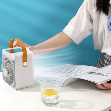 Mini Portable Air Cooler Fan, USB Charging Rechargeable Air Conditioner Cooling Fan