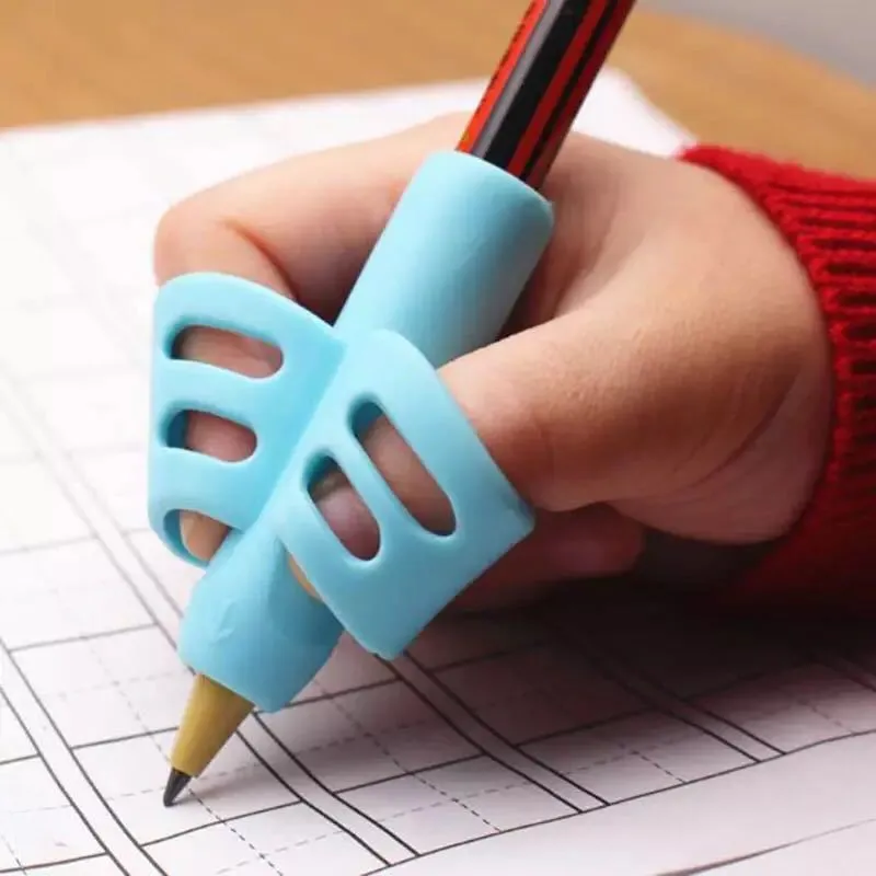 Two-Finger Pen Holder Silicone Baby Learning Writing Tool Correction Device Pencil 4