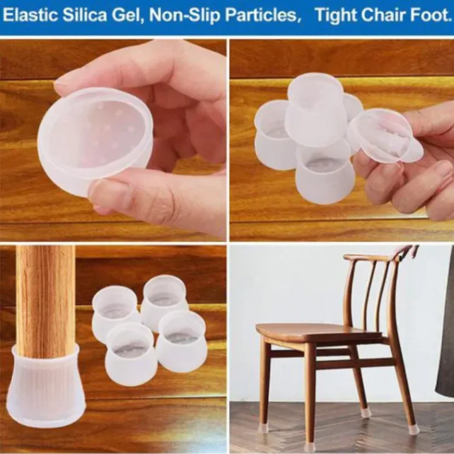 Silicone Chair Leg Round Caps 4Pcs/set 6
