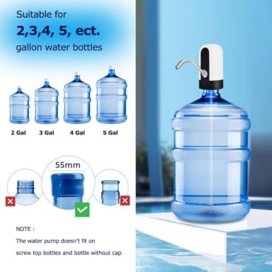 Water bottle pump charging via USB automatic drinking water pump Portable Electric dispenser for switch dispensador