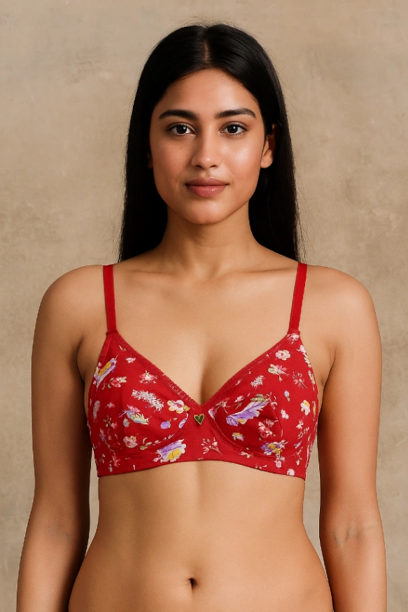 4 Pieces Standard Steach And Qualityful Stretchable Printed Bra For Womens And Girls & good quality 3