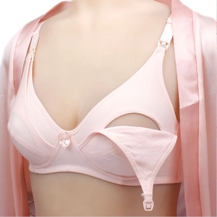 Breastfeeding Bra, Maternity & Nursing Bra, Women's Cotton Non Padded Bra 4